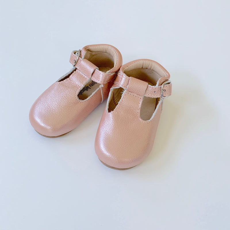 pink t strap shoes