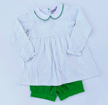 Peter Pan Knit Float Top with Banded Shorts - GREEN Nav Image 2