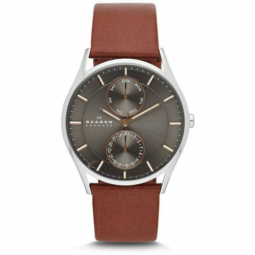 Skagen Holst Leather Multifunction Watch