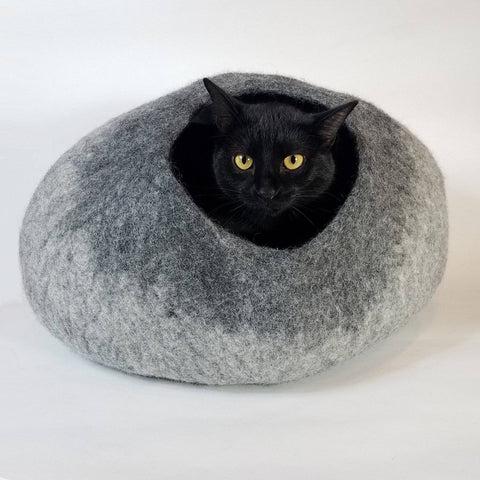hand felted cat cave