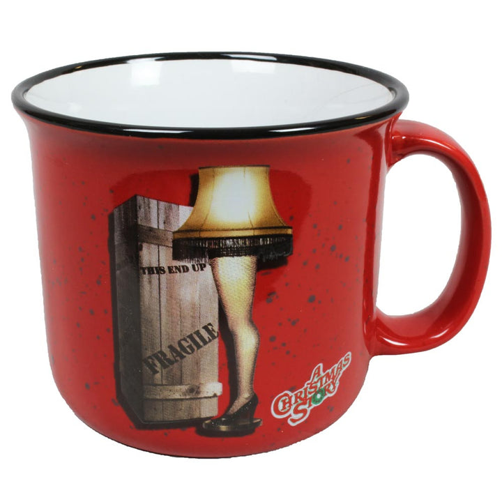 Santa's Coming 14oz Ceramic Camper Mug from Elf the Movie – Red