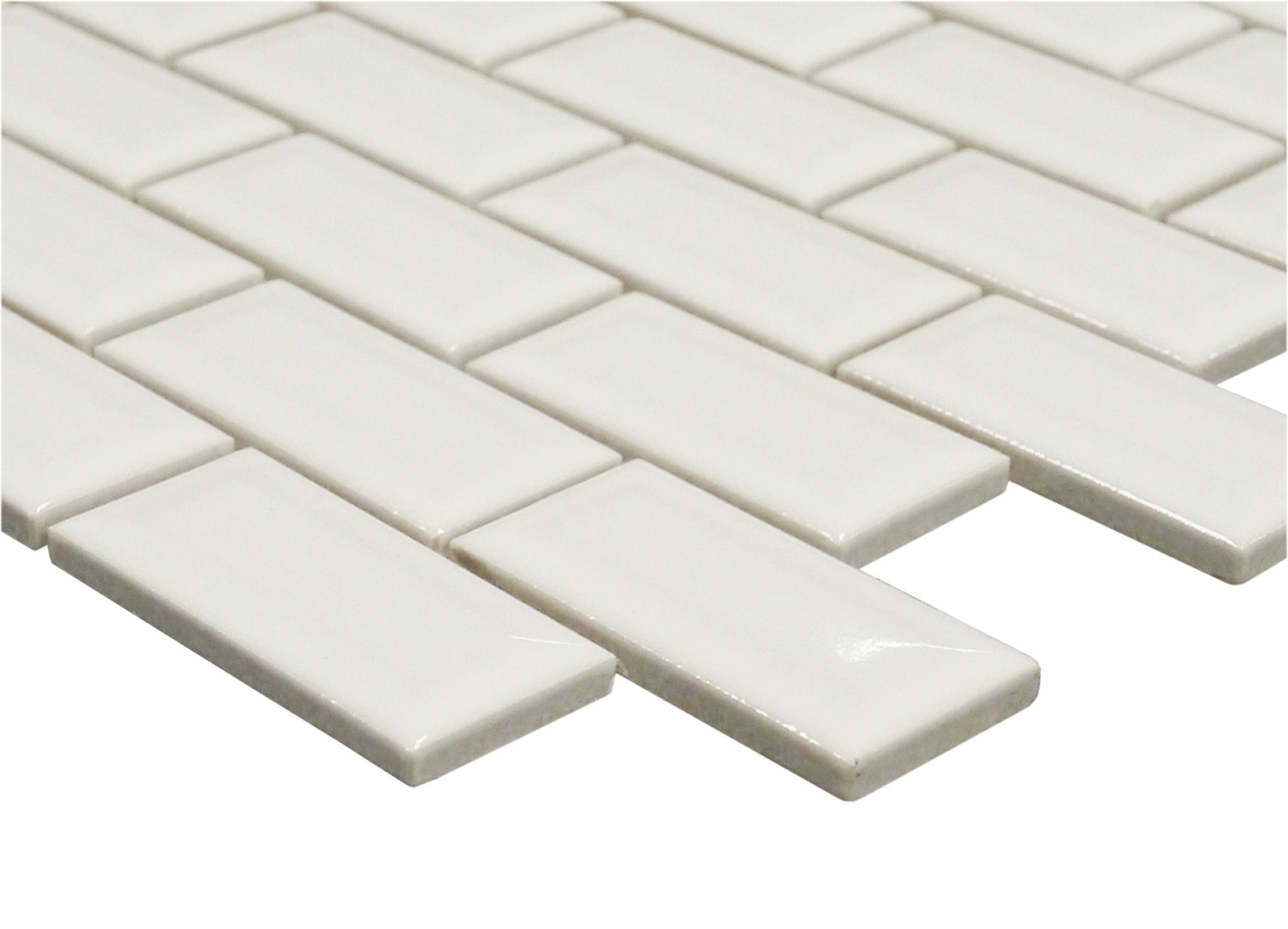 mini metro white gloss tiles