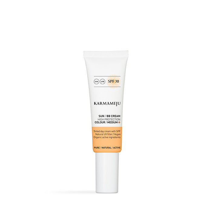 Karmameju BB Solcreme til ansigtet, farve medium, 50 ml.