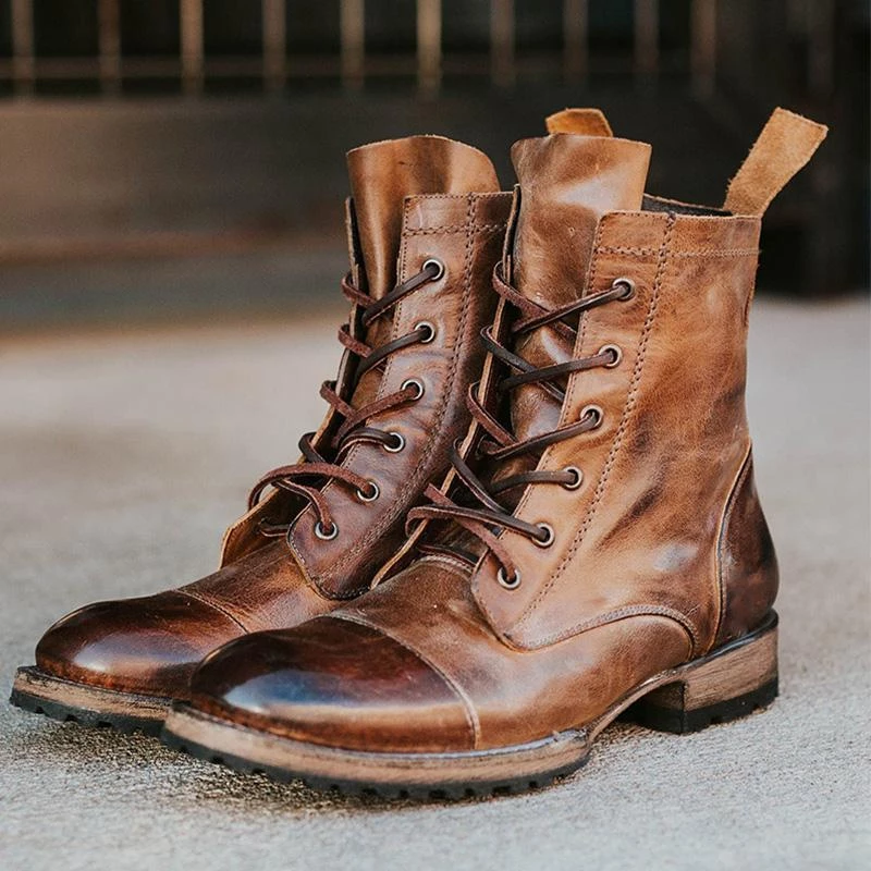 retro lace up boots