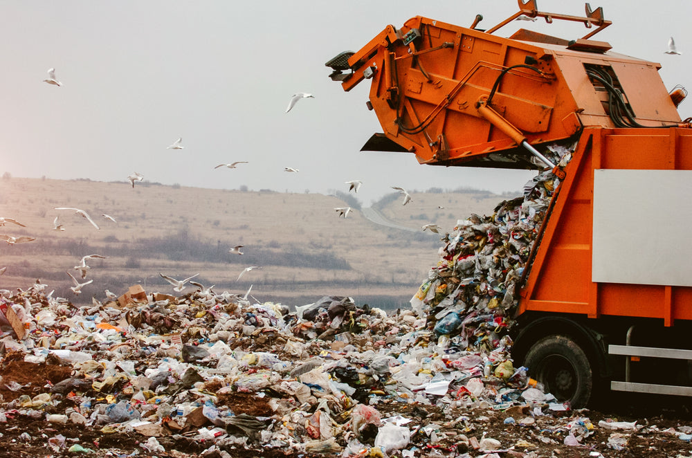 Landfill with disposable devices involved