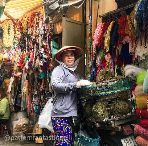 Durian seller at Trims Market