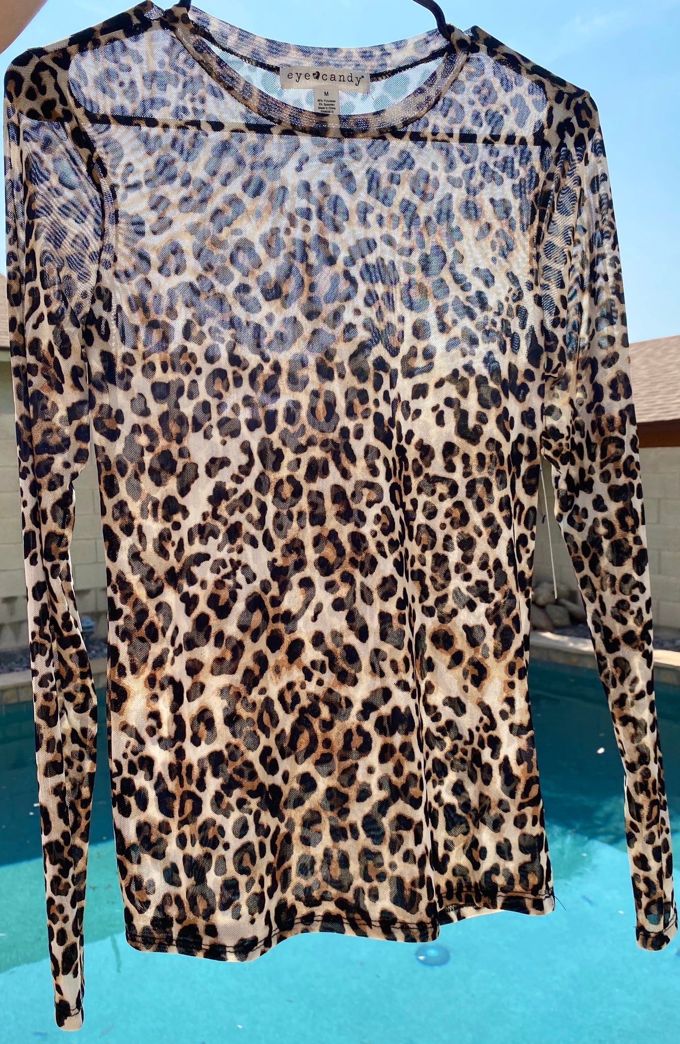 sheer cheetah top