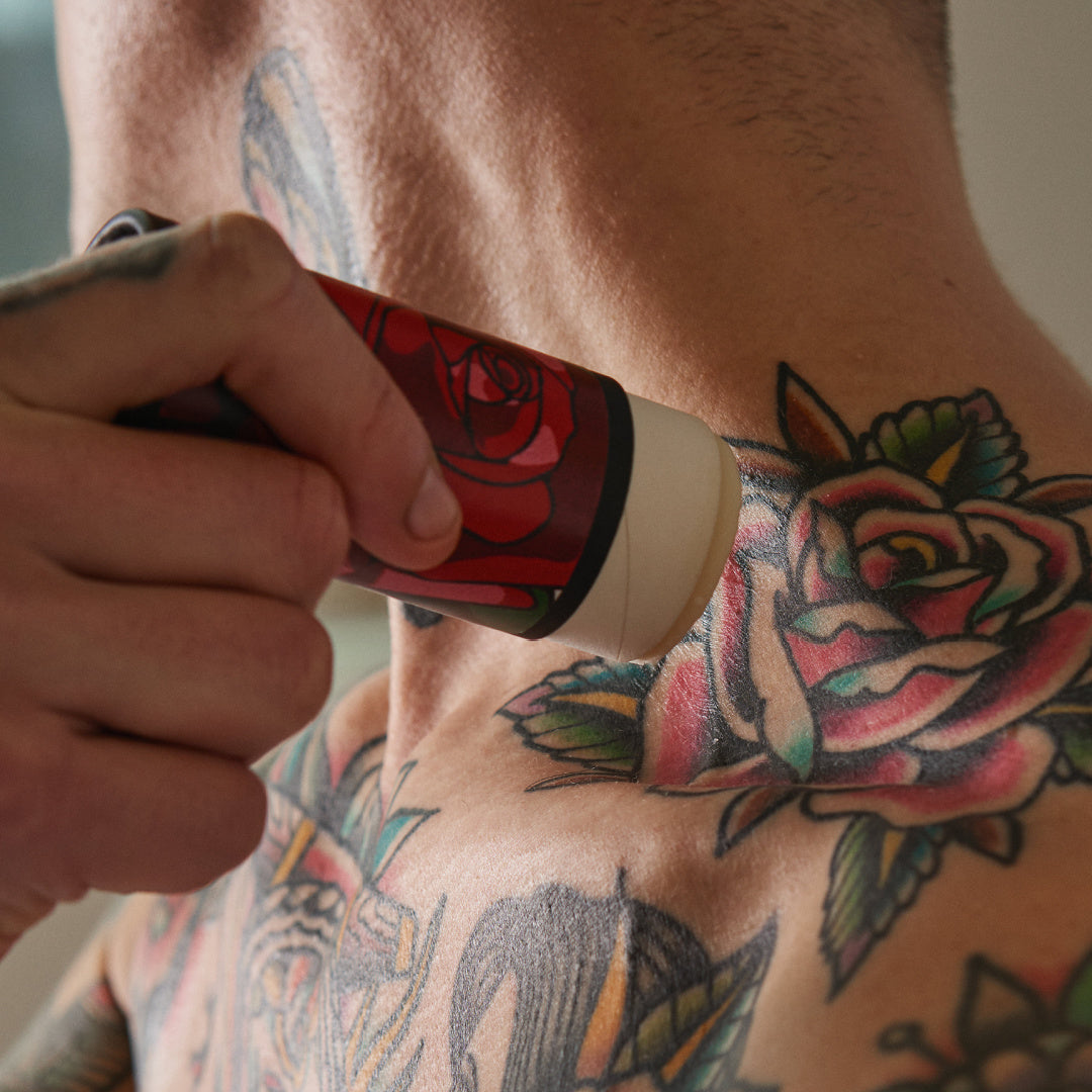 Bleeding Grey Rose Flowers Band Tattoo