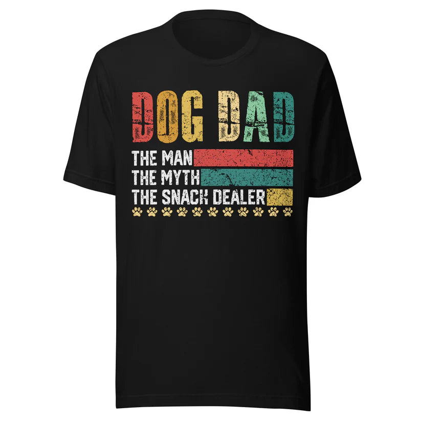 dog dad the man the myth t-shirt
