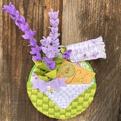 Thank you Basket of Lavender Spring Basket Hoop Craft Project