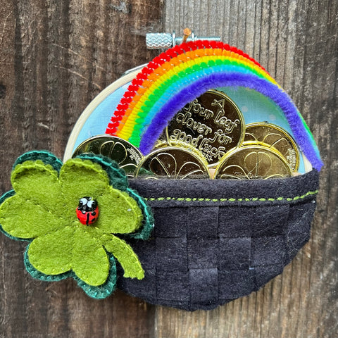 Clover Brooch Pot of Gold Spring Basket Craft Project