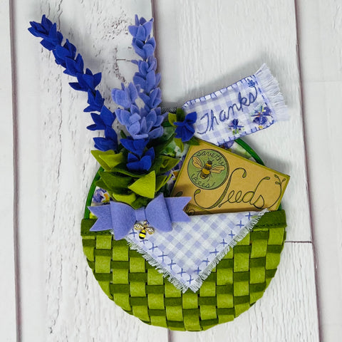 Spring Basket Lavender Hoop Craft Project