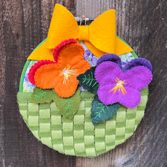 Basket of Pansies Spring Basket Hoop Craft Project