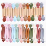 Silicone spoon and fork