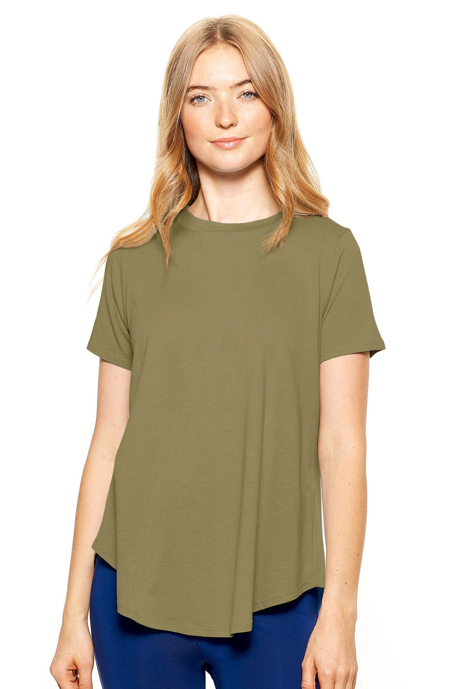 Women's Hemp Side Vent Drapey Hi-Lo SHIRTtail T-SHIRT