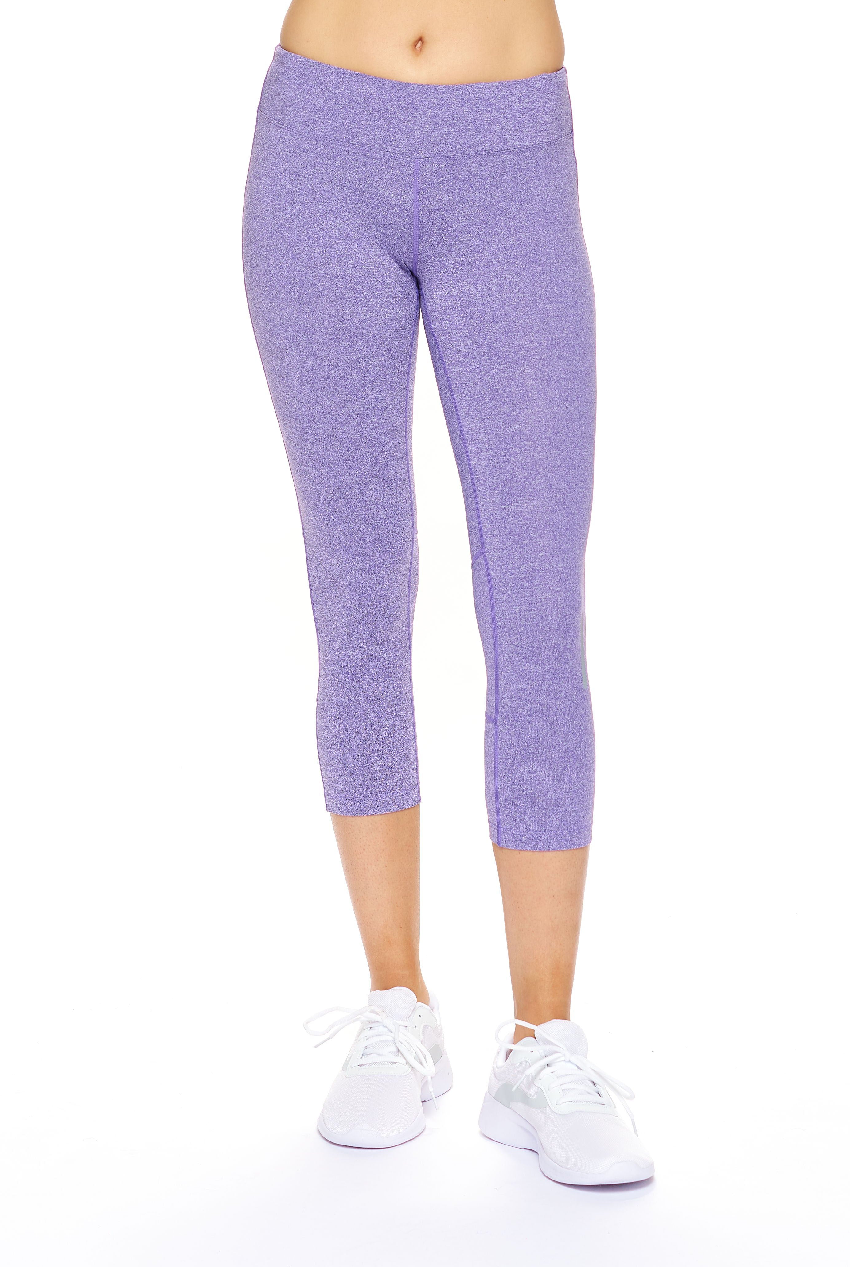 Women's Mid-Rise Zipper Pocket Capri Leggings