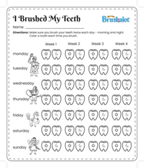 30 Day Tooth Brushing Chart