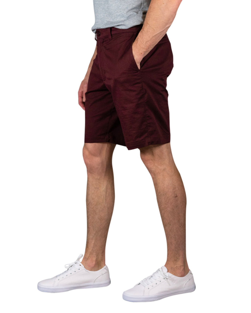 burgundy chino shorts