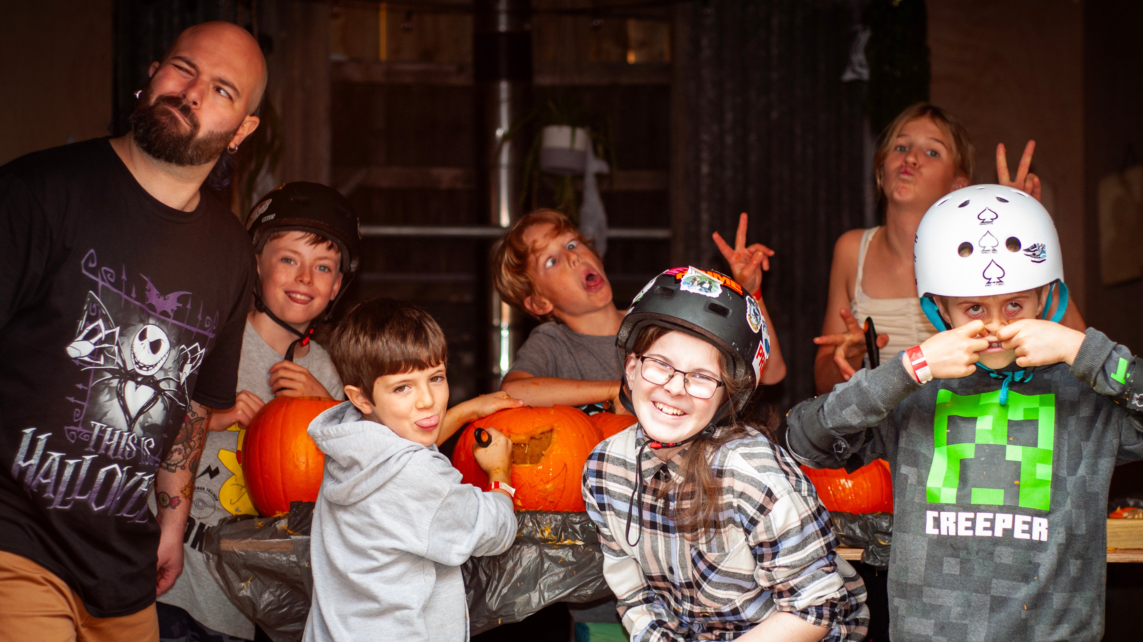 Halloween Pumpkin Carving for the Halloween 23 Skateboard Jam Plymouth