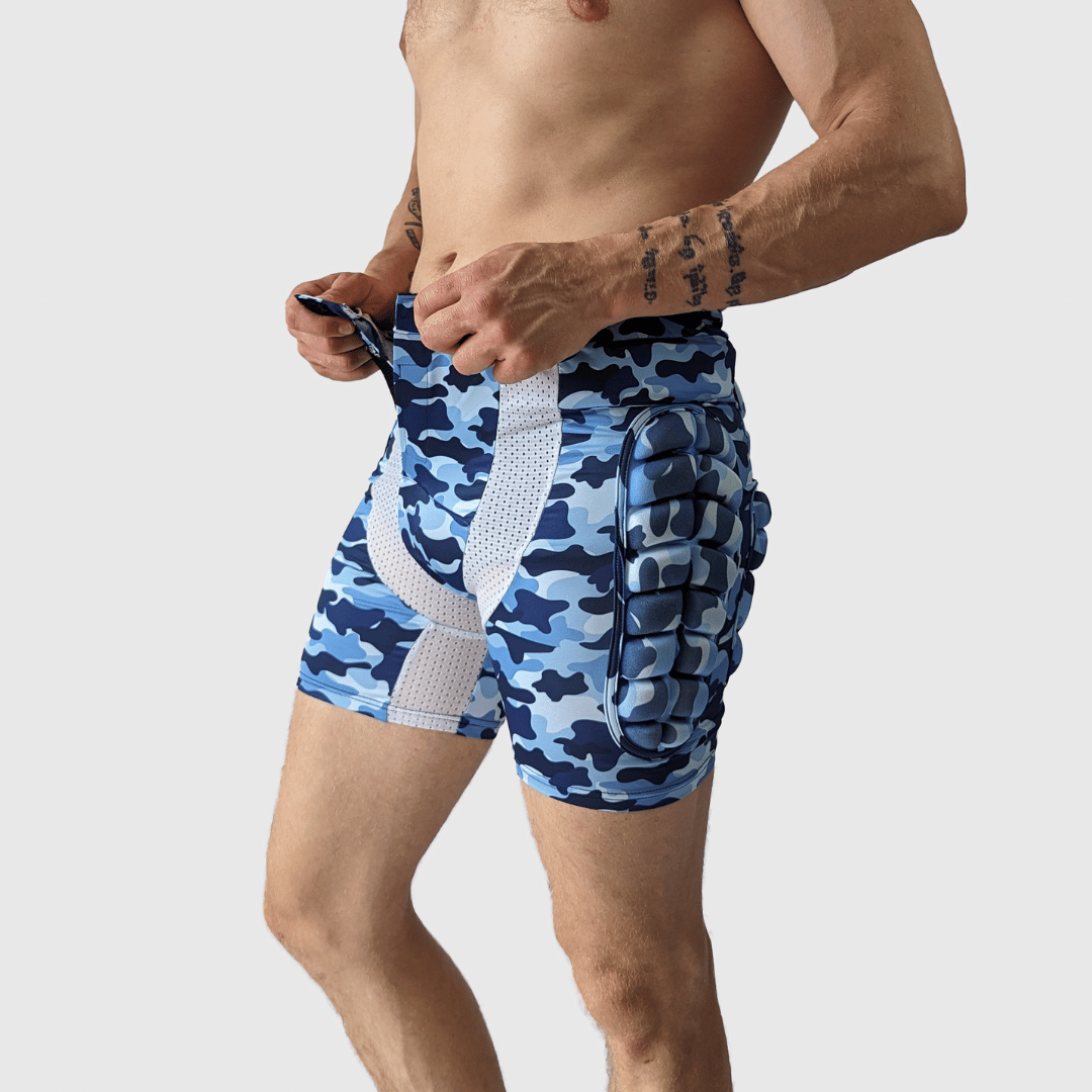 Impact shorts with adjustable waist