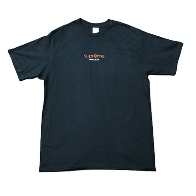 Supreme Classic Logo Red Logo Navy T-Shirt - Size Large – The