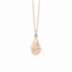 minimalist gold teardrop bridal necklace