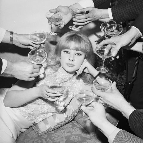 Woman Drinking Champagne Vogue 
