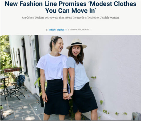 New Fashion Line Promises ‘Modest Clothes You Can Move In’ - modest - modest fashion - hannah dreyfus - jewish week - modest activewear - activewear - modest - black skirt - skirts