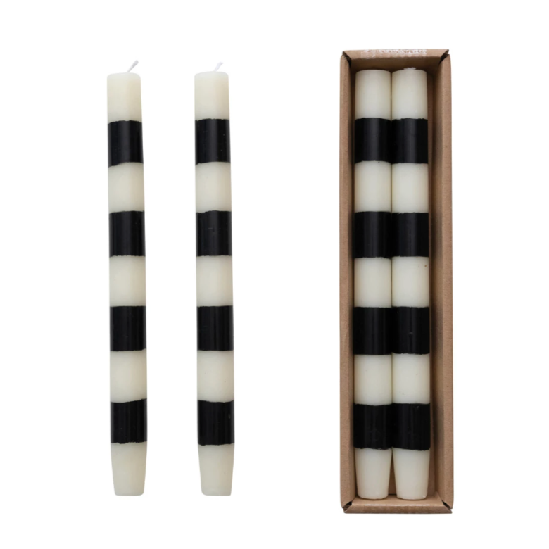 Taper Candles, Striped Set