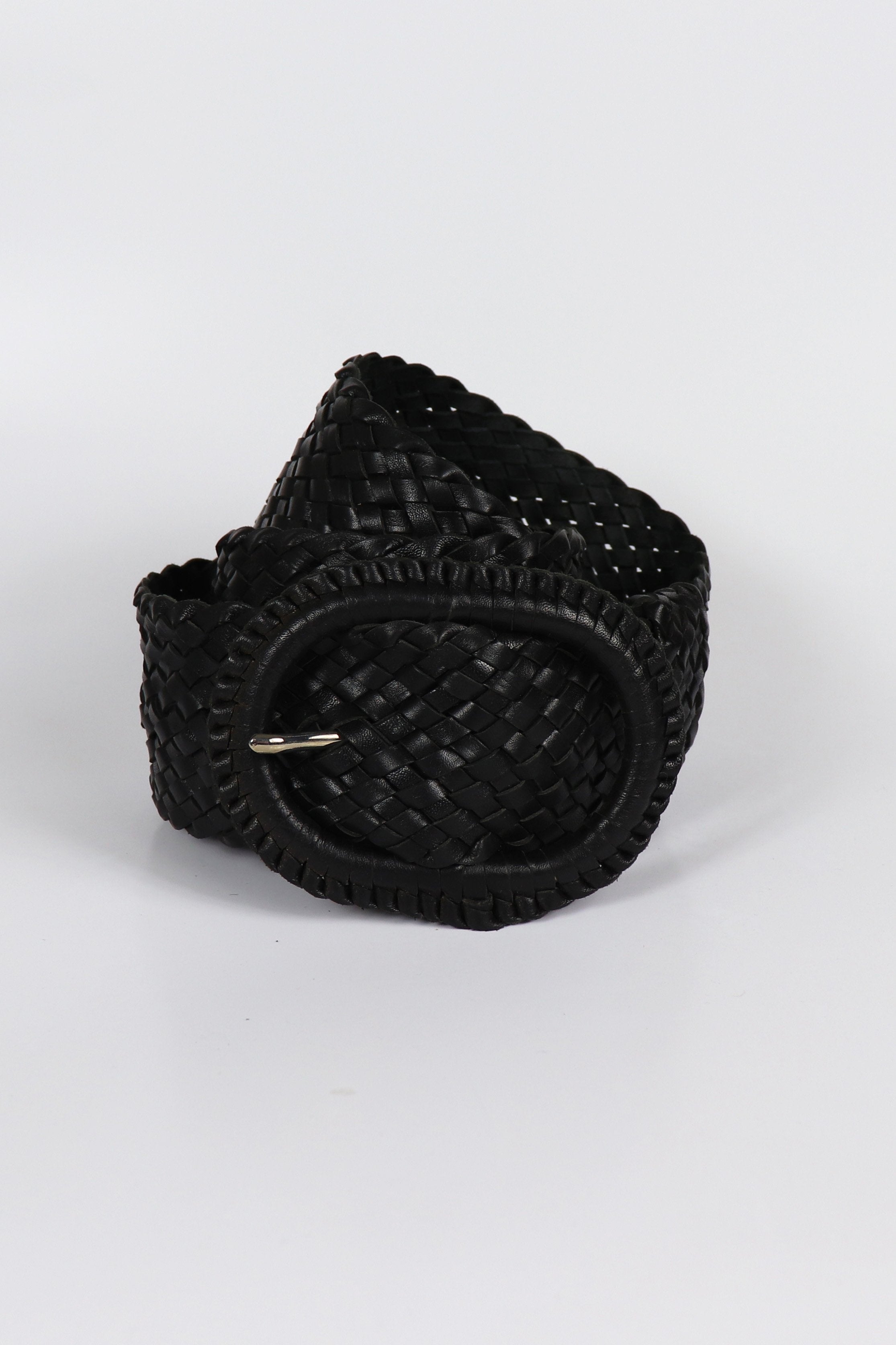 Leather Plaited Belt - Black – Hitchley & Harrow