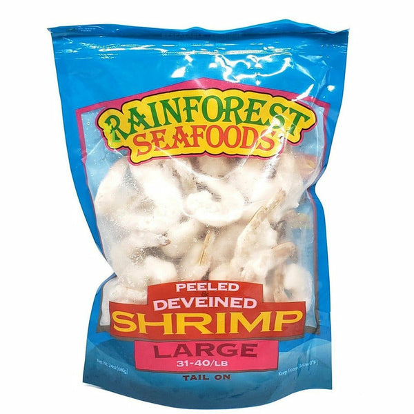 Rainforest Shrimps Peeled & Deveined 31-40 Large TO 24oz