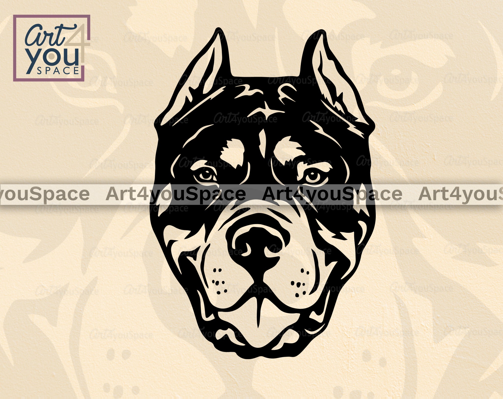 Download Americam Bully Dog Svg Png Dxf Vector Clipart Download Printable Art Art4youspace