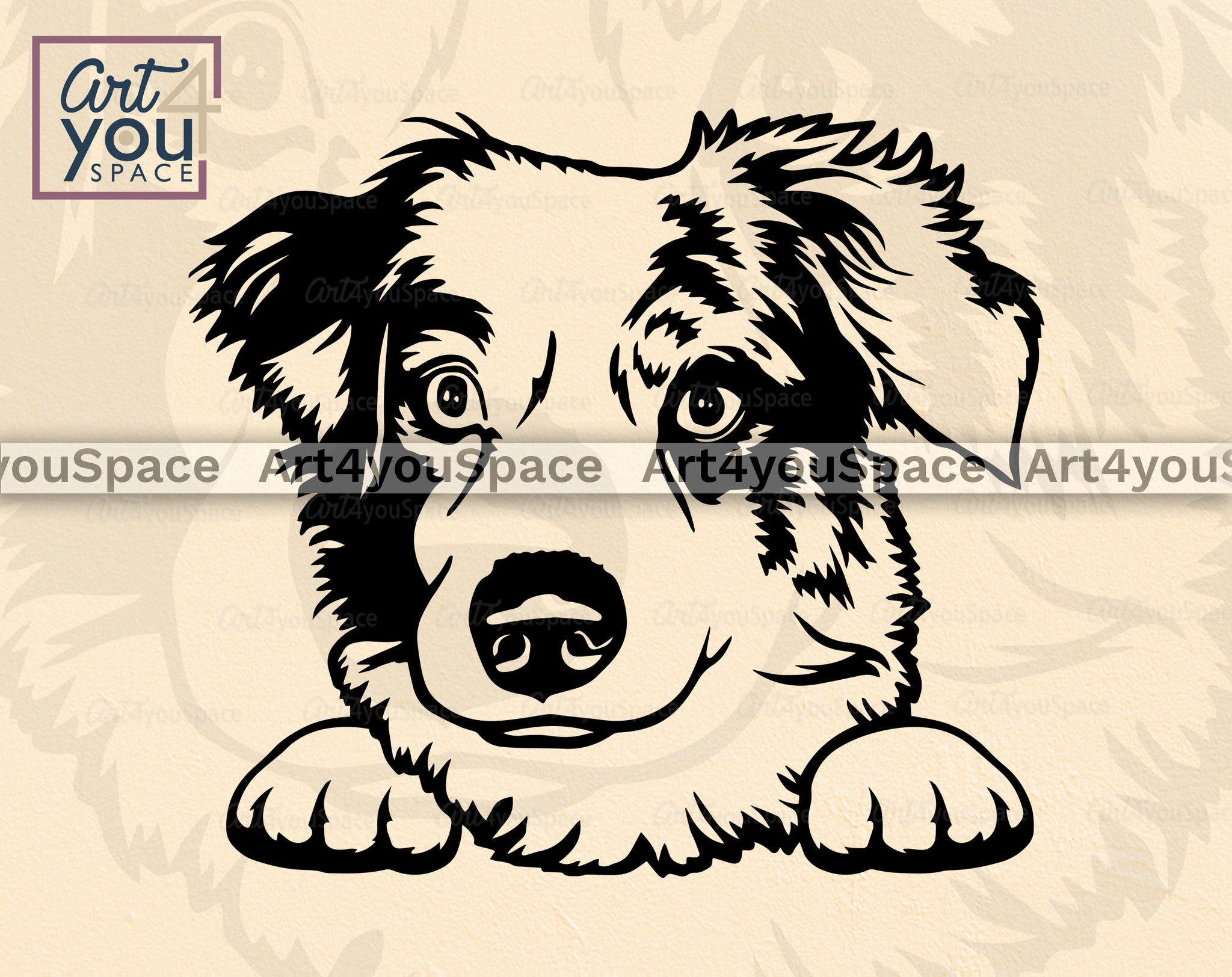 australian shepherd clipart