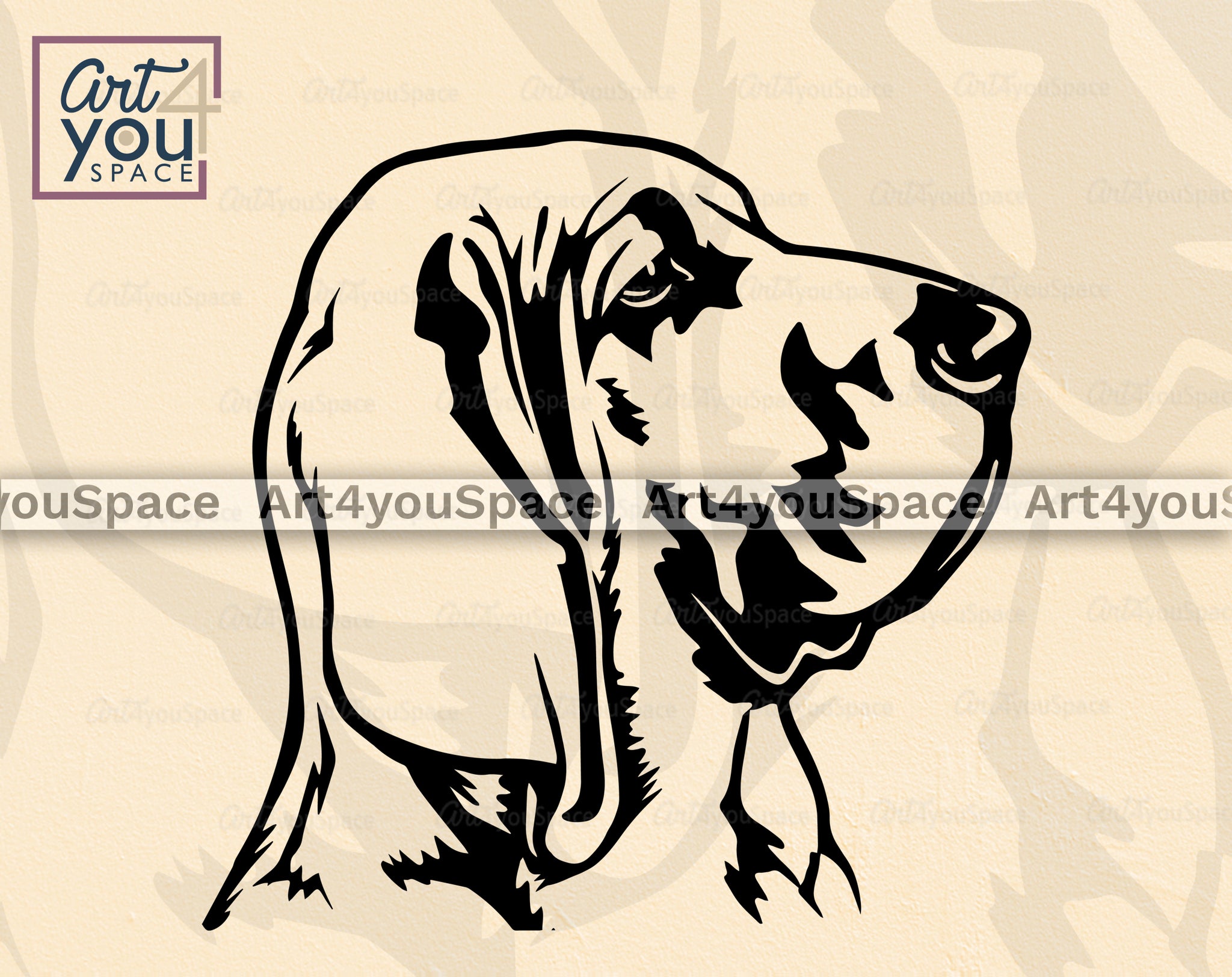 Bloodhound SVG PNG DXF Cricut, Clipart, Download, Vector – Art4youSpace