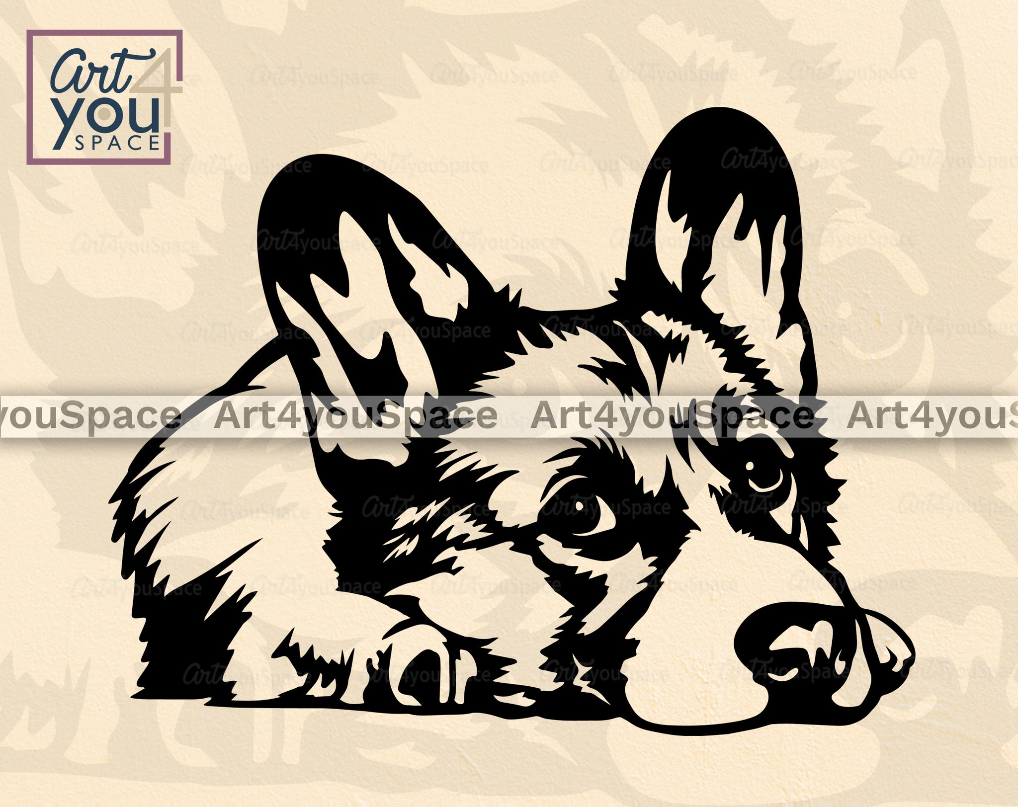 Corgi SVG PNG DXF, Corgi Lying, Download, Clipart, Vector – Art4youSpace