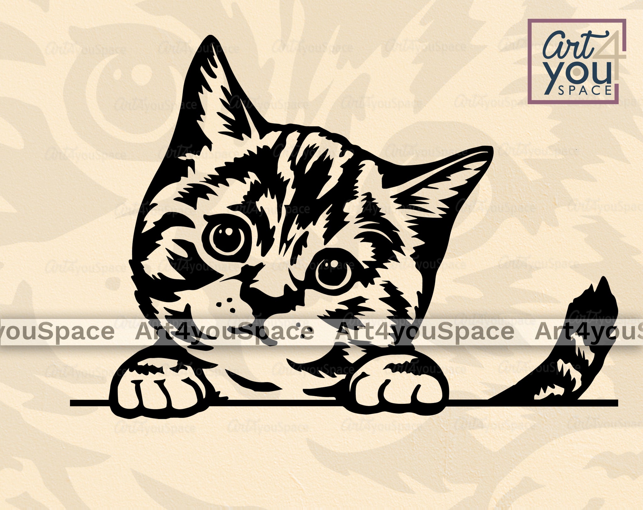 Little Cat SVG PNG DXF Cricut, Vector, Clipart, Download – Art4youSpace