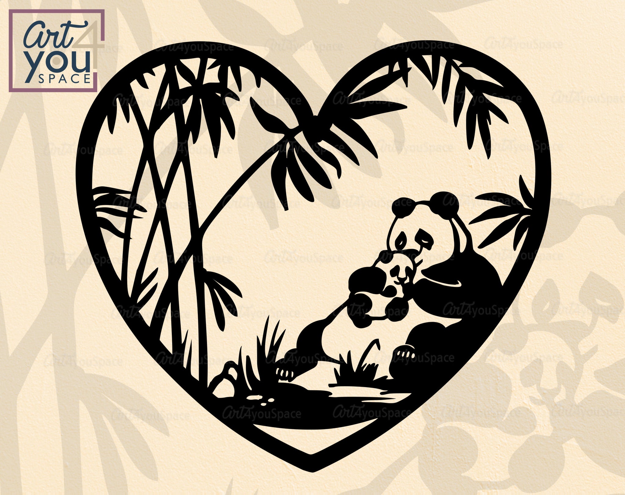 Download Panda Bear Svg Png Dxf Mom And Baby Animal Clipart Download Cricut Art4youspace