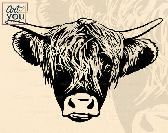 Free Free Cricut Highland Cow Svg SVG PNG EPS DXF File