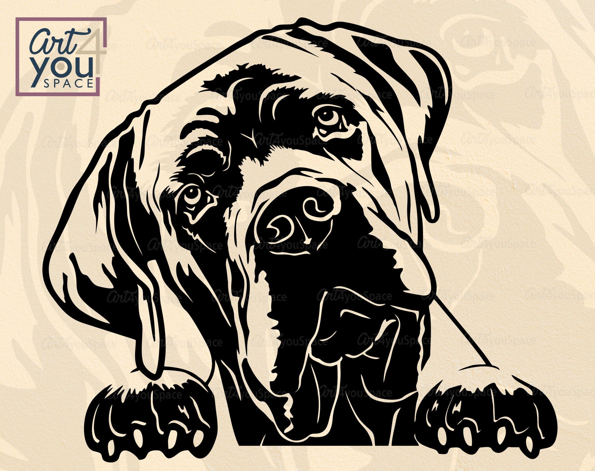 Cane Corso SVG PNG DXF, Dog Clipart, Mastiff Breed Vector, Download