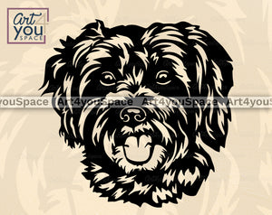 Schnoodle Dog SVG PNG DXF, Laser Cricut Project, Vector ,Clipart, Down