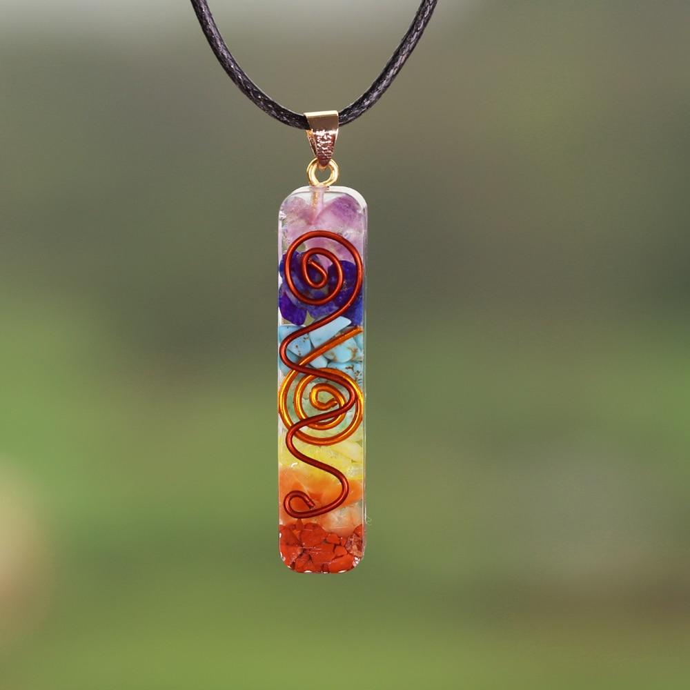 7 Chakra Gemstone Y Necklace