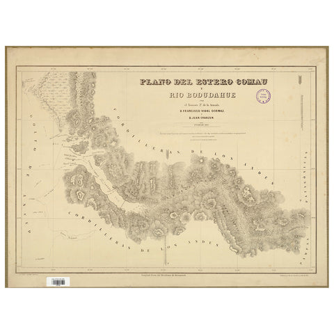 Mapa vodudahue 1863