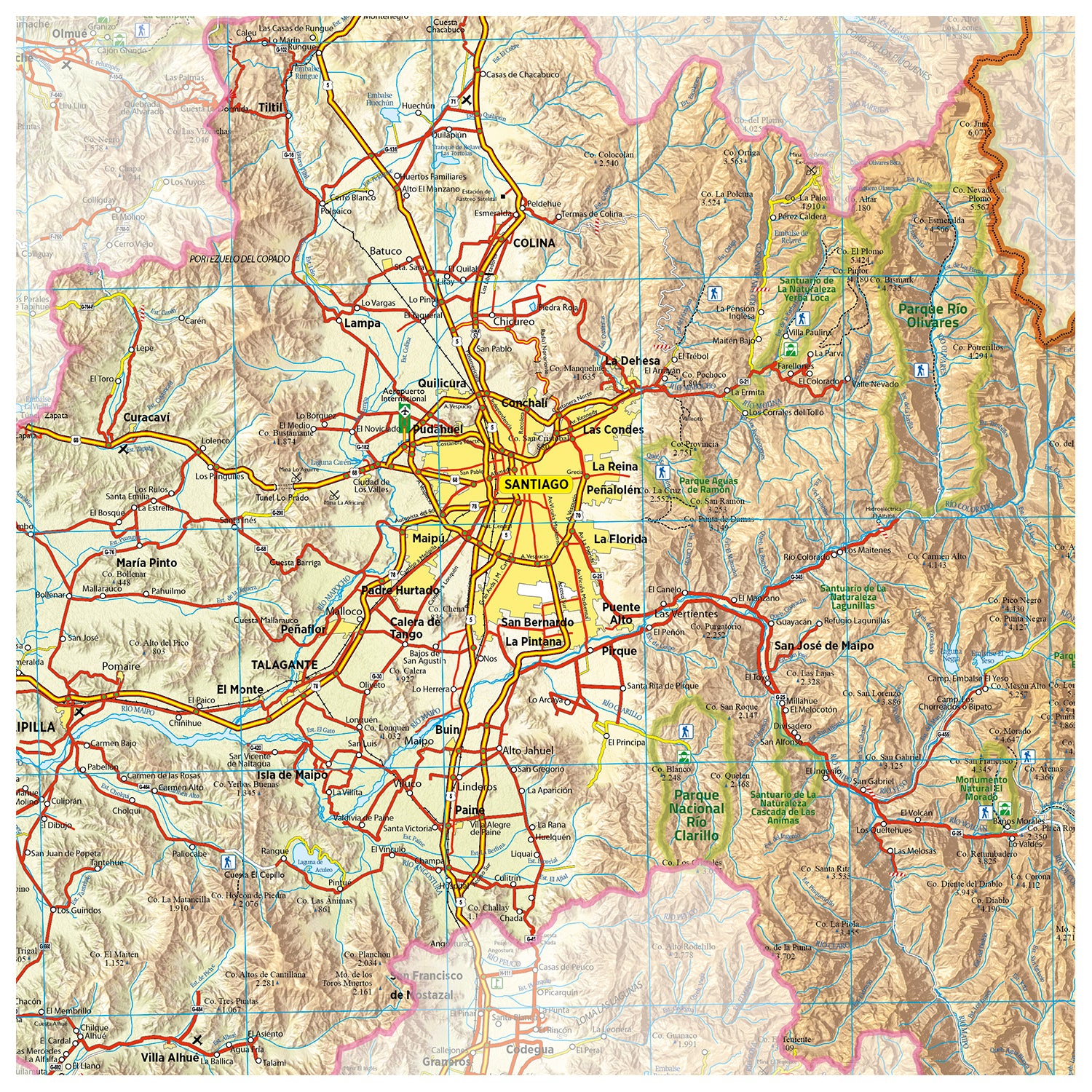 Mapa Región Metropolitana Editorial Compass 6050