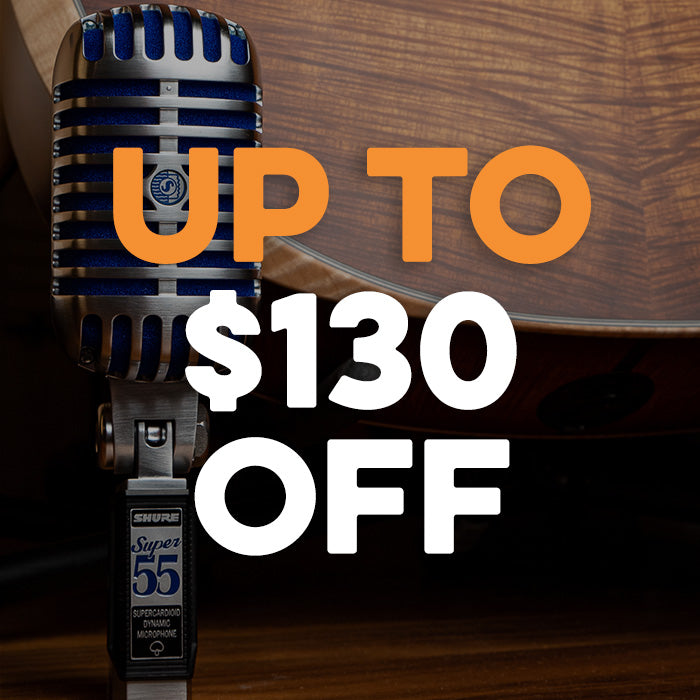Up to $130 off Shure microphones.jpg__PID:9fdd0595-c870-4aa0-a862-f07030536a97
