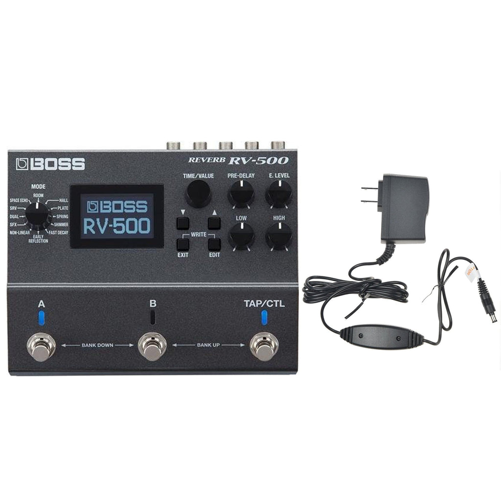 Boss RV-500 Reverb Pedal Bundle w/ Boss PSA-120S2 Power Supply