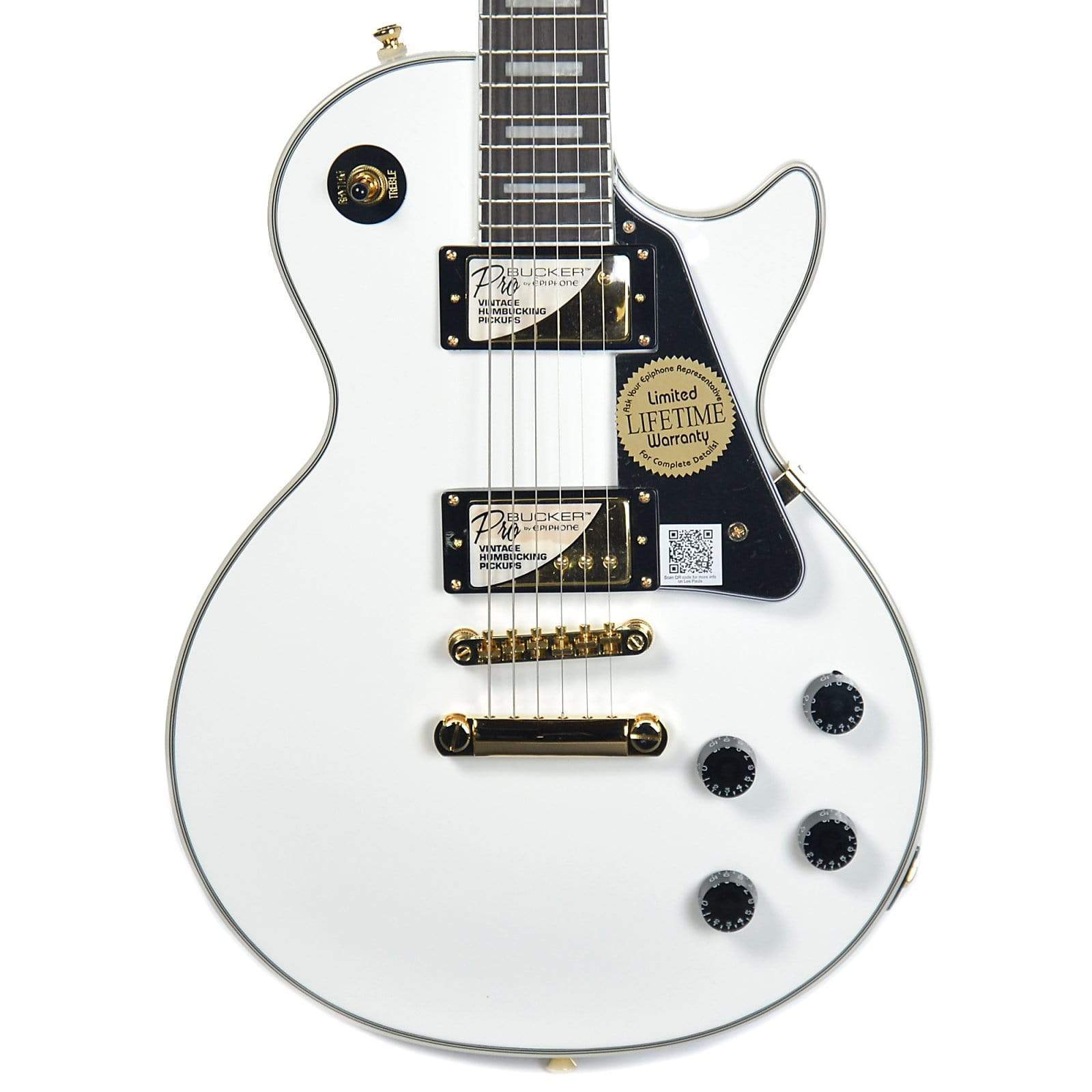 epiphone les paul custom antique white