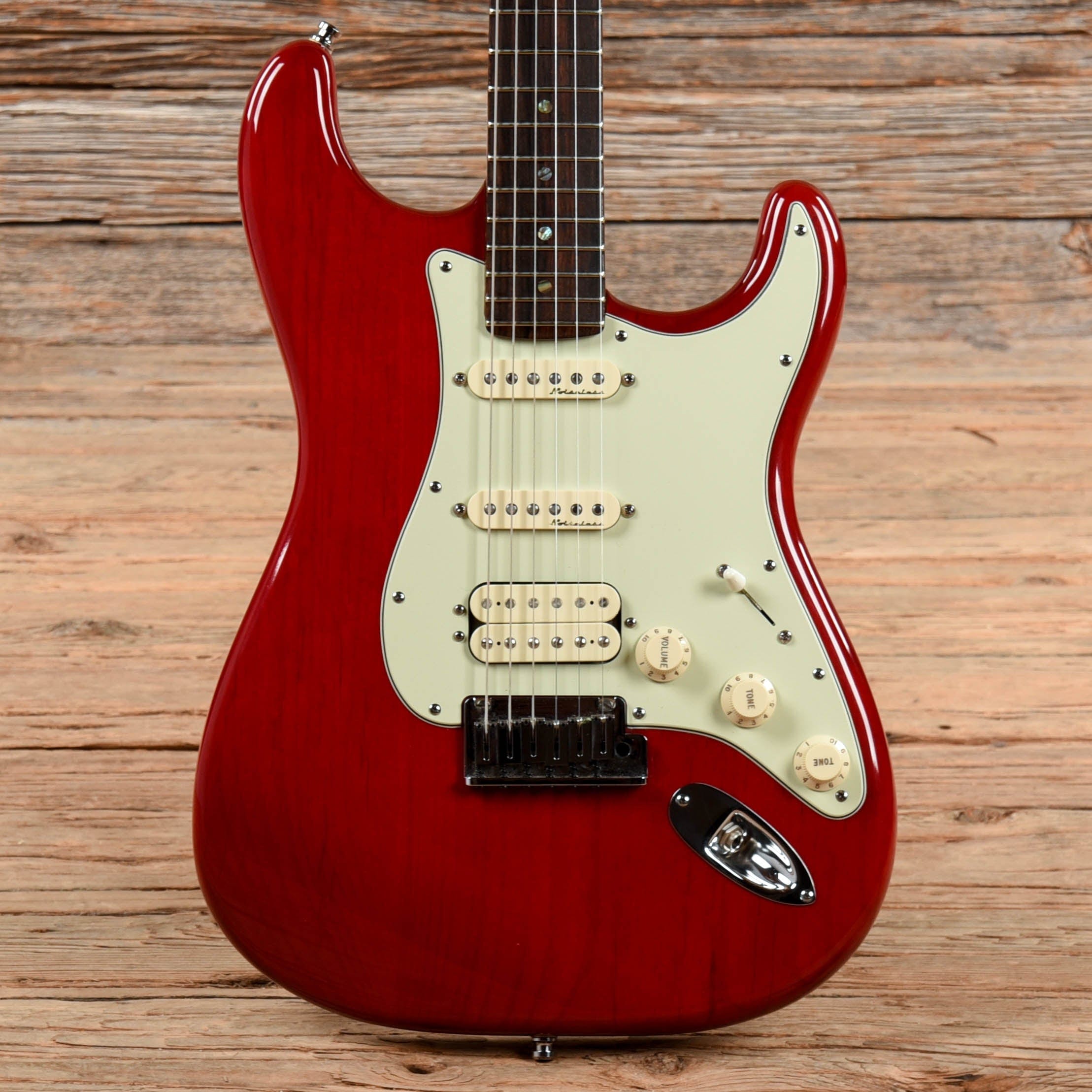 Fender American Deluxe Fat Stratocaster Crimson Red Transparent