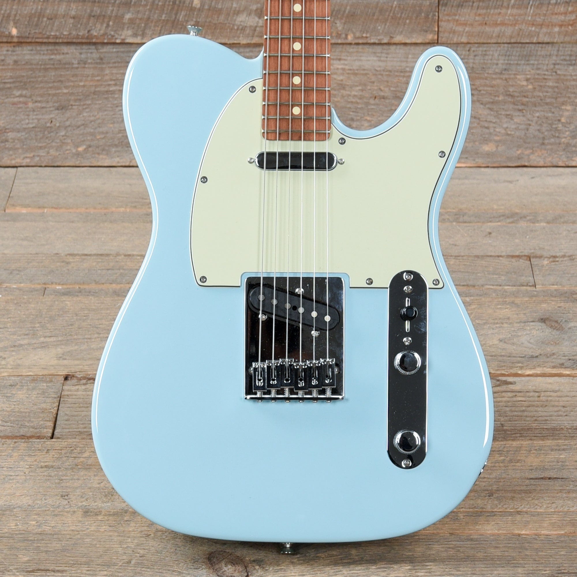 white telecaster blue pickguard