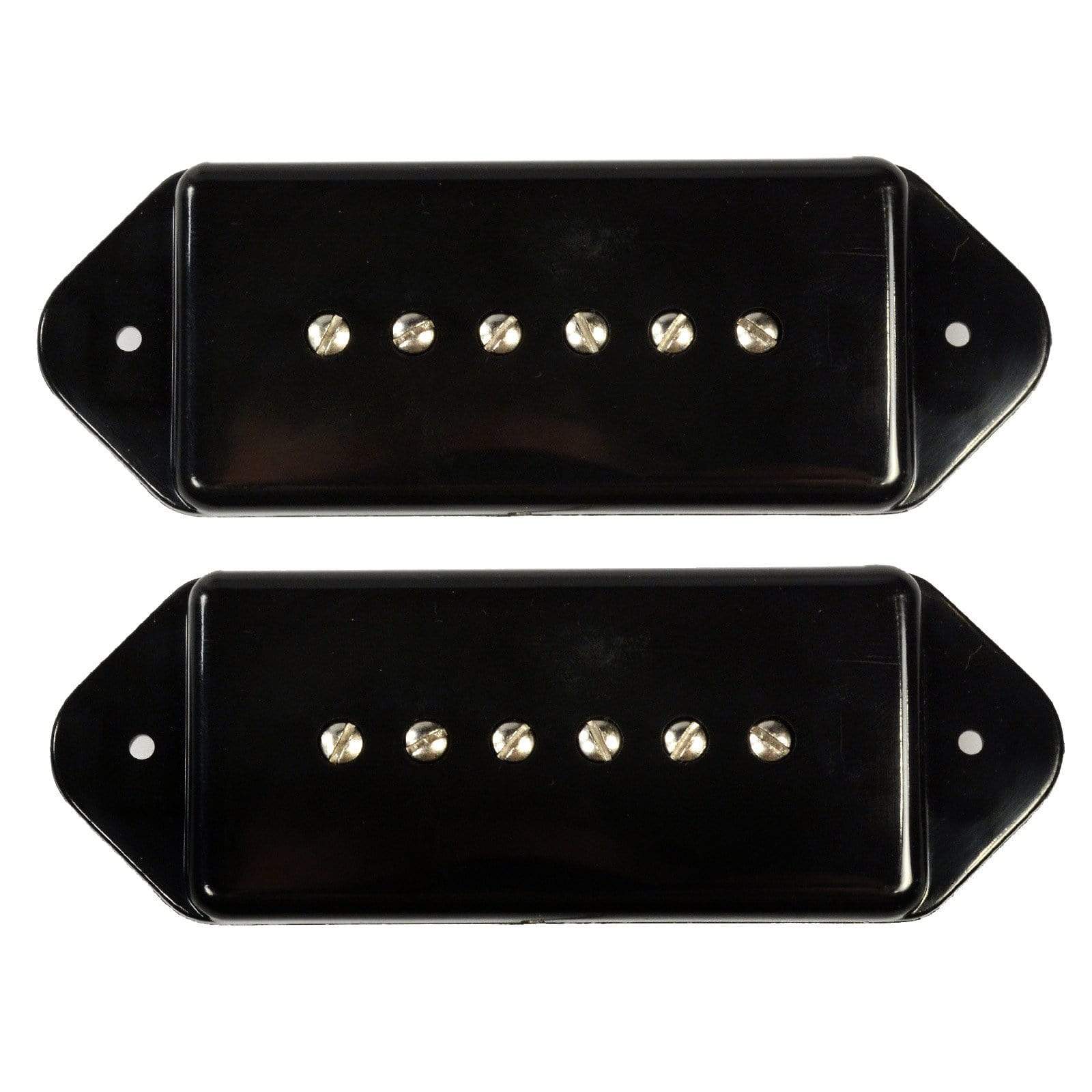 Lindy Fralin P-90 Dogear Pickup Set Black 1-Conductor Braided