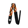 Souldier Dream Weaver - One-of-a-Kind Hand Woven Guitar Strap - Orange, White, Gold, Black, & Maroon - Black Ends Accessories / Straps